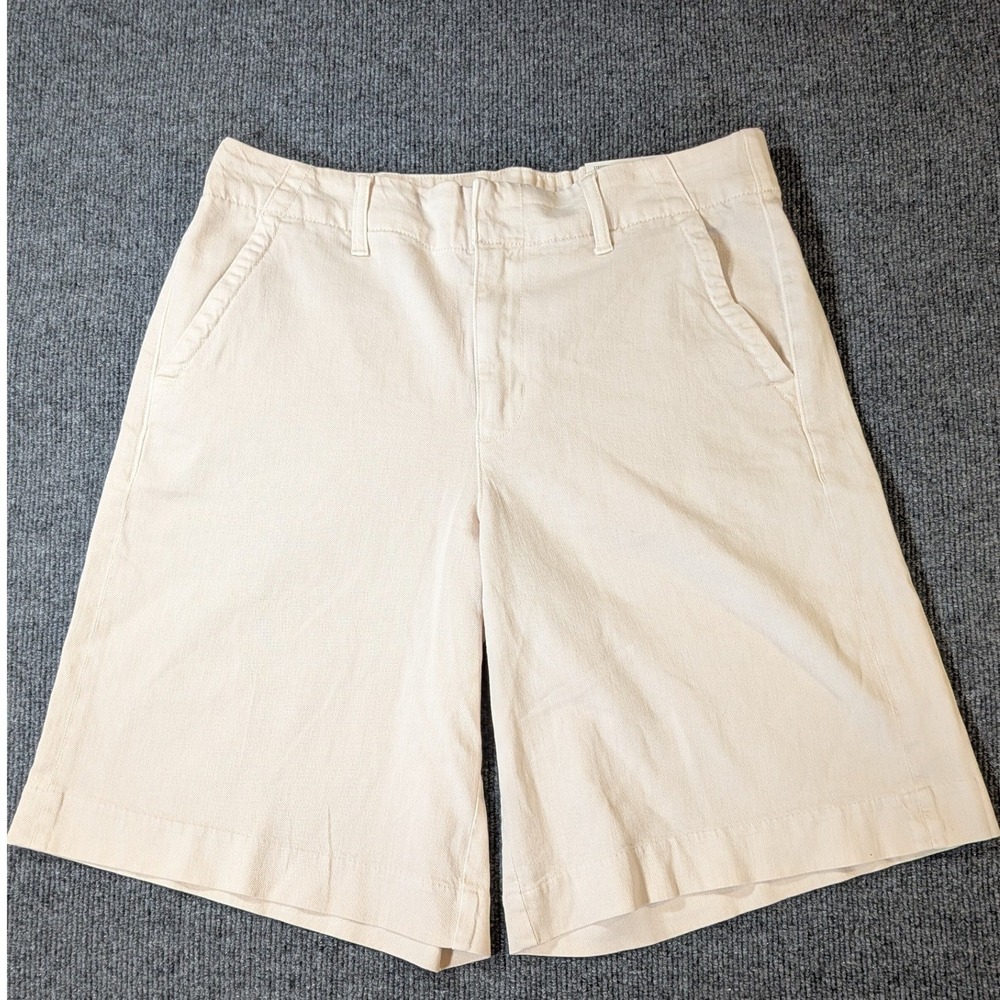 American Eagle Trouser Bermuda Shorts Womens Size 6 Cream High Rise Stretch